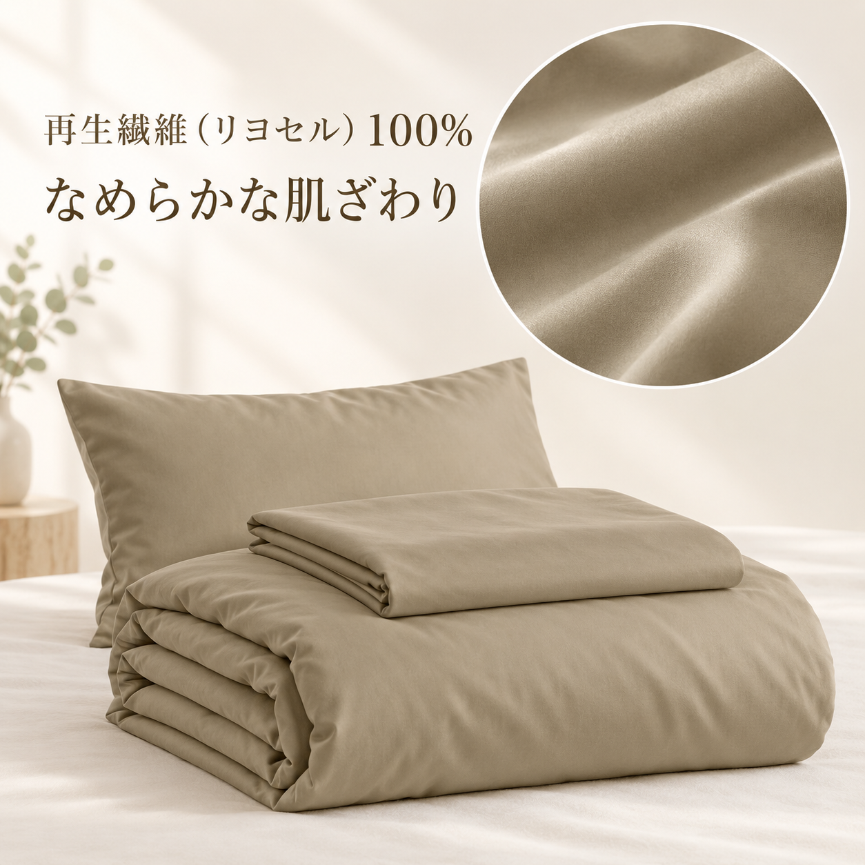 月白 寝具カバー3点セット（フラットシーツタイプ／シングル）